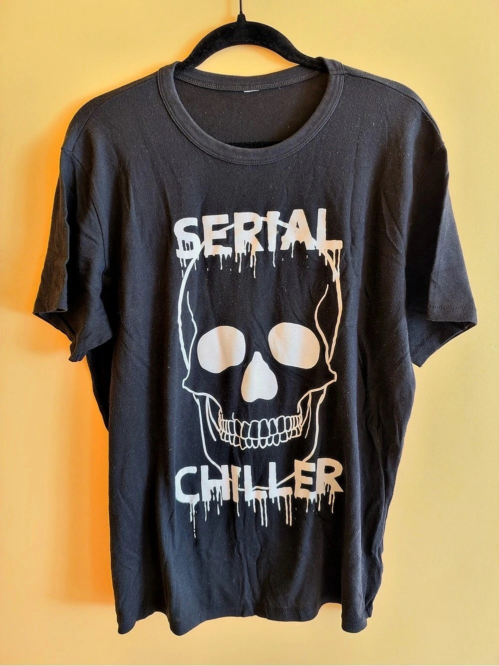 Skull Graphic Short Sleeve Tee in Black